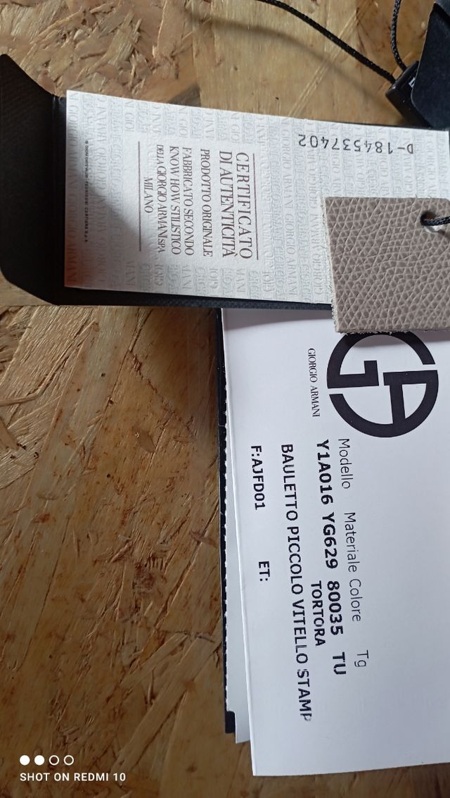 Bauletto piccolo tortora Armani collezione 2014