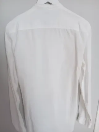 Camisa Zara Blanca Manga Larga Talla M