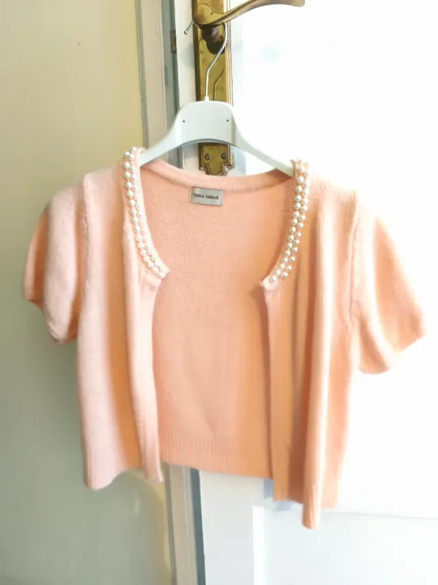 Chaqueta rosa perlas Teria Yabar Talla Única