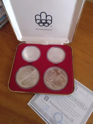 Estuche 5 serie Monedas Plata Olimpiadas Canadá 