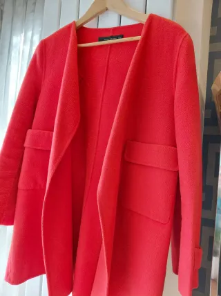 Abrigo Zara Lana Rojo