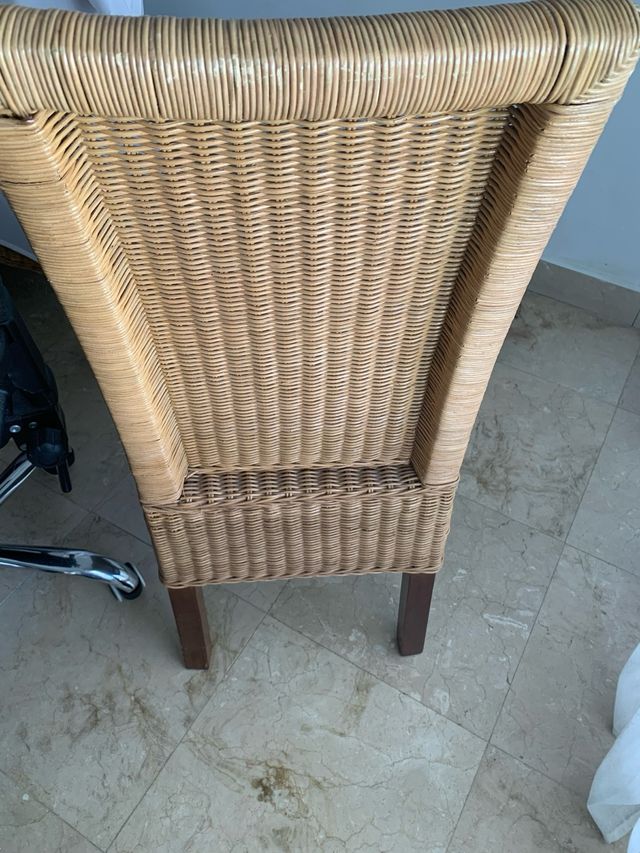 Sillas comedor mimbre (6 unidades)..