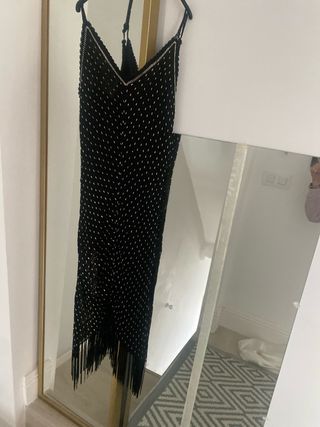 Vestido negro y dorado S-M