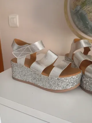 Sandalias Plataforma Brillantes