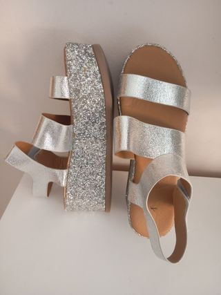 Sandalias Plataforma Brillantes