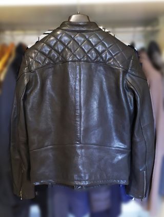 Giacca Vera Pelle Uomo Moto Iron & Resin Nera