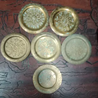 Lote de Ceniceros Antiguos Bronce/Latón.