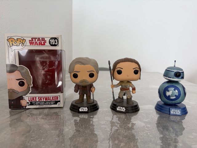 Lote Funko Star Wars: Rey, Luke skywalker, BB-8