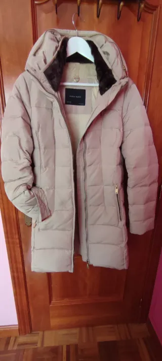 Anorak Chaquetón Zara Mujer Beige
