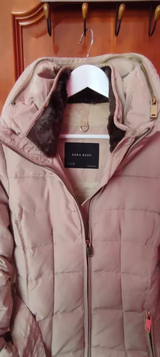 Anorak Chaquetón Zara Mujer Beige