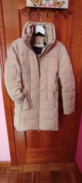 Anorak Chaquetón Zara Mujer Beige