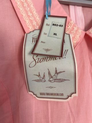 Vestido rosa con cuello Peter Pan Talla XL
