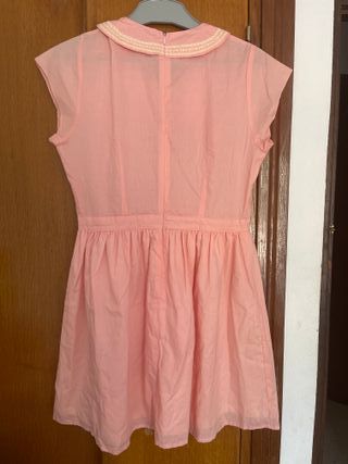Vestido rosa con cuello Peter Pan Talla XL