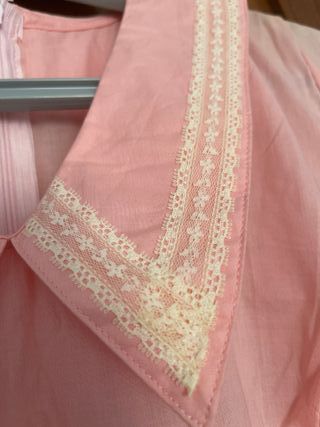 Vestido rosa con cuello Peter Pan Talla XL