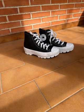 Botas Converse Piel Negra Mujer