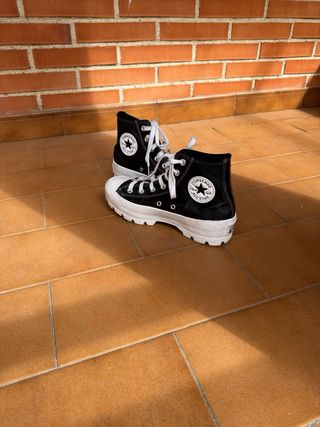 Botas Converse Piel Negra Mujer