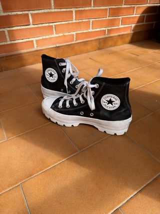 Botas Converse Piel Negra Mujer