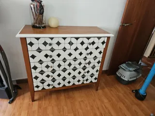 Cómoda de madera 6 cajones