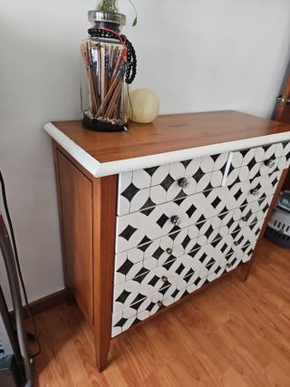 Cómoda de madera 6 cajones