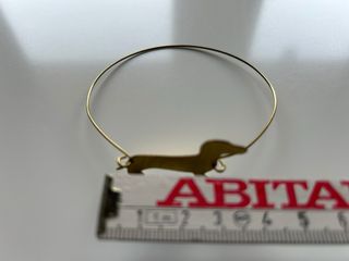 Bracciale con bassotto dorato