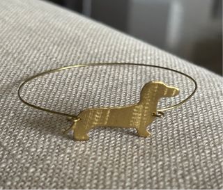 Bracciale con bassotto dorato