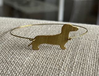Bracciale con bassotto dorato