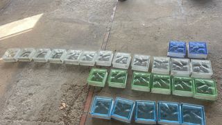 Bloques de vidrio de colores