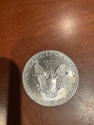 Moneda 1 oz plata American Silver Eagle 1992