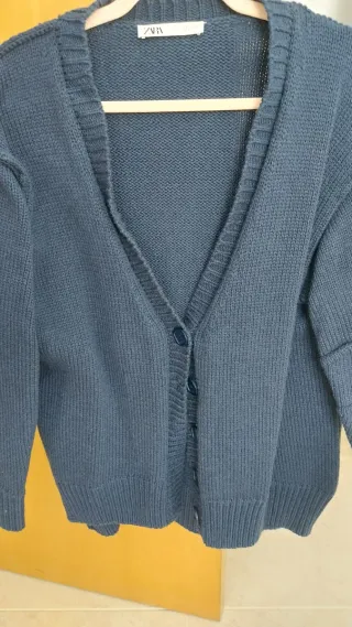 Chaqueta de punto Zara azul