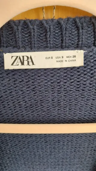 Chaqueta de punto Zara azul