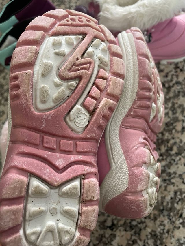 Pack Botas Nieve Niña Rosas y Moradas