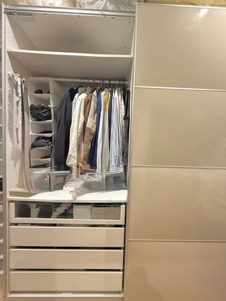 Armario grande 2 módulos IKEA beige y plata