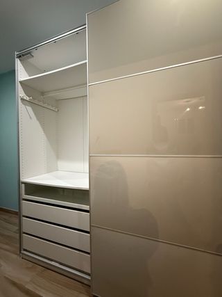 Armario grande 3 módulos IKEA beige y plata