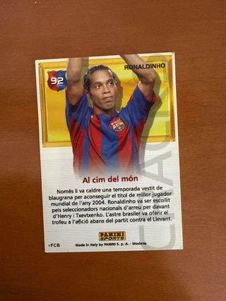 Carta Ronaldinho Panini World Player 2004