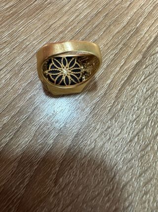 Anillo Versace Oro Negro