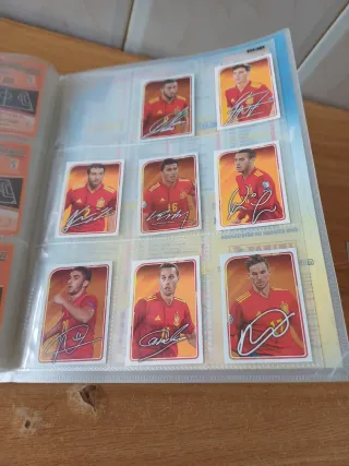 Lote 8 Cromos Firmados Selección Española