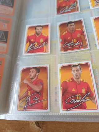 Lote 8 Cromos Firmados Selección Española