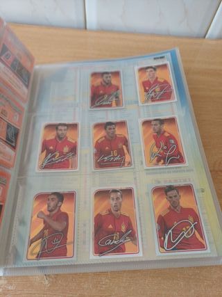Lote 8 Cromos Firmados Selección Española