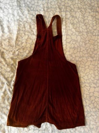 Vestido peto pana marrón