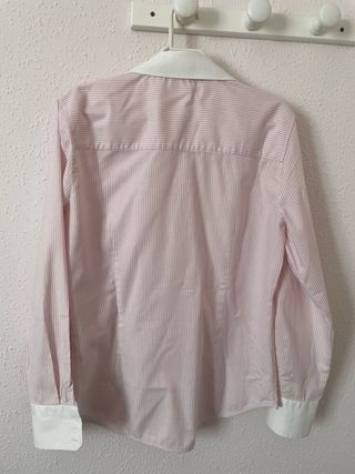 Camisa Zara Rayas Rosas y Blancas