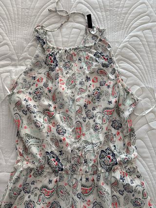 Mono ancho halter estampado