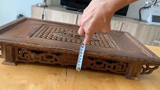 Mesa de té madera con bandeja recoge té 