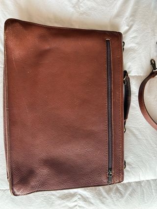 Bolso de mano de piel