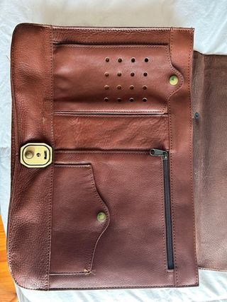 Bolso de mano de piel