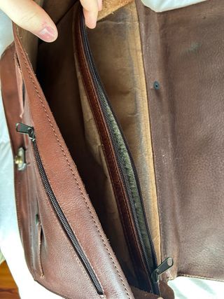 Bolso de mano de piel
