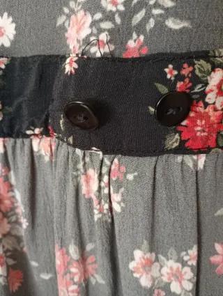 Vestido largo floral Mango