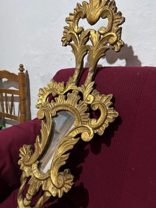 Espejo antiguo dorado barroco