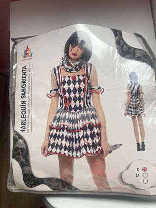 Disfraz Halloween Harlequin Sangrienta Mujer Talla