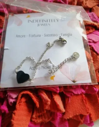Bracciale cuore nero INDEFINITELY JEWELS