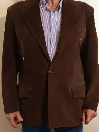 Chaqueta de ante marrón